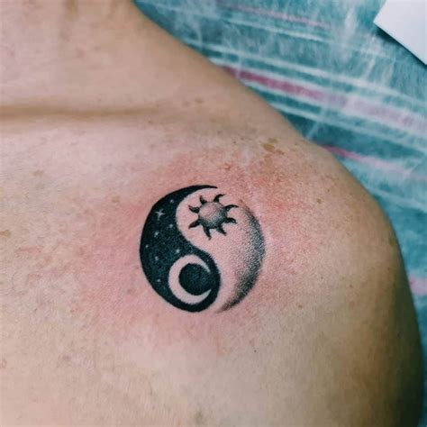 The Sun and Moon Yin Yang Tattoo Design | Sun tattoos, Ying yang tattoo ...