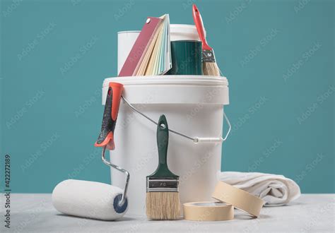 Professional home decorator and painter tools Stock Photo | Adobe Stock