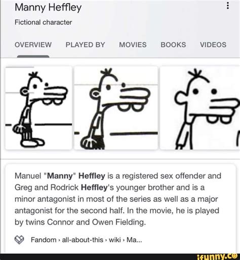 Manny Heffley Manuel "Manny" Heffley is a registered sex offender and ...