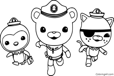 52 free printable Octonauts coloring pages in vector format, easy to ...