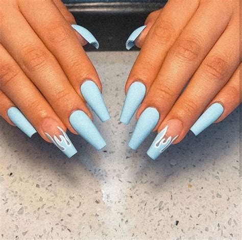 Pin by Haley Liles on prom dresses in 2020 | Light blue nails, Blue ...