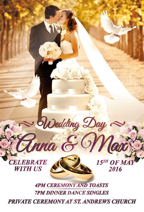 Wedding PSD Flyer Template #7271 | Psd flyer templates, Wedding ...