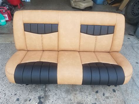 1956 Ford F100 bench seat. | Leather car seat covers, Automotive ...