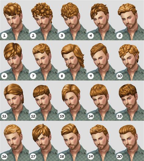 Sims 4 Cc Maxis Match Hair Male - Printable Online