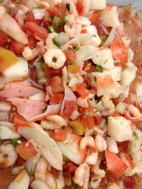 Ceviche seafood salad yummy healthy | Saladas