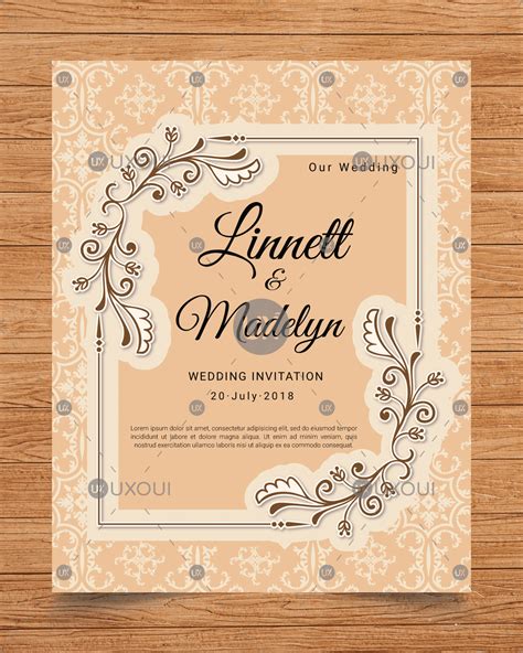 35 Customize Vintage Wedding Card Design Templates PSD File by Vintage ...