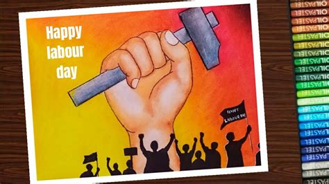 How to draw world labour day (International workers day) poster with ...