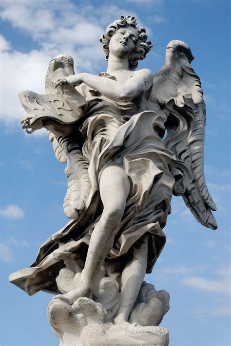 Rome. Ponte Sant'Angelo - Angel bearing the superscription, copy of ...