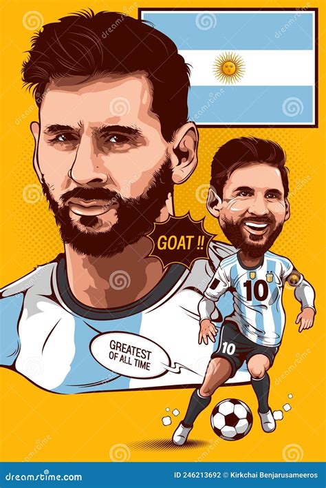 Illustrative Editorial Cartoon of Lionel Messi 11 Editorial Photography ...