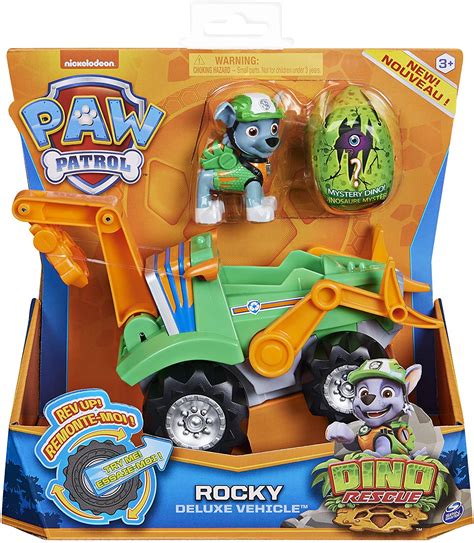 Rocky Dino Rescue Paw Patrol figurine + vehicle