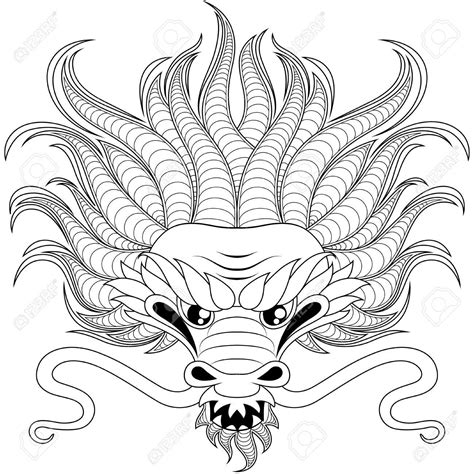 Chinese Dragon Head Drawing at GetDrawings | Free download