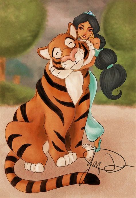 Jasmine and Rajah Aladdin Art, Disney Aladdin, Disney Pixar, Walt ...