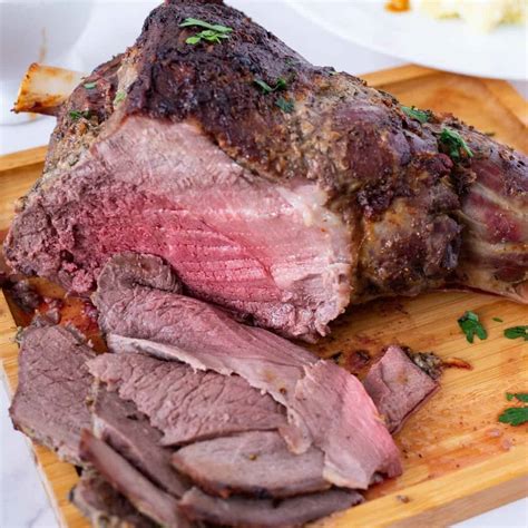 How to Roast a Leg of Lamb (Garlic Butter Marinade) - Veena Azmanov