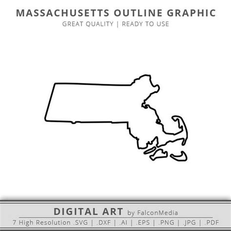 Massachusetts Outline Vector at Vectorified.com | Collection of ...