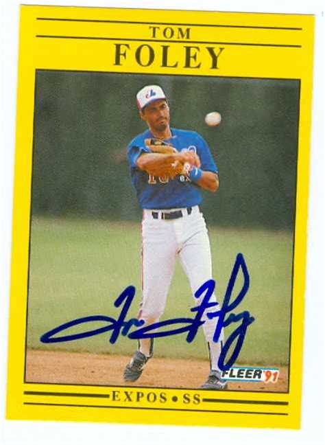 Tom Foley autographed Baseball Card (Montreal Expos) 1991 Fleer #230