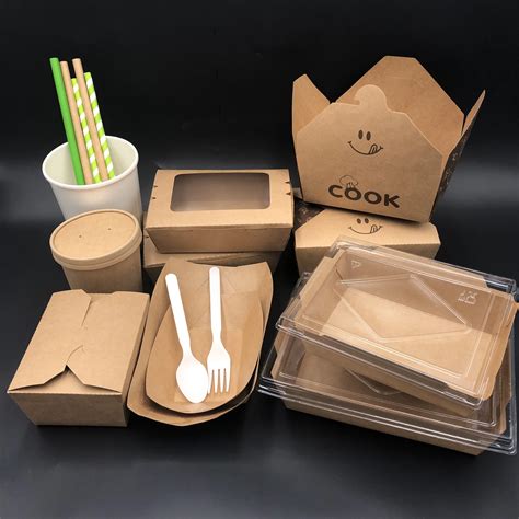 Custom Biodegradable Paper Food Container Packaging Salad Take Out ...