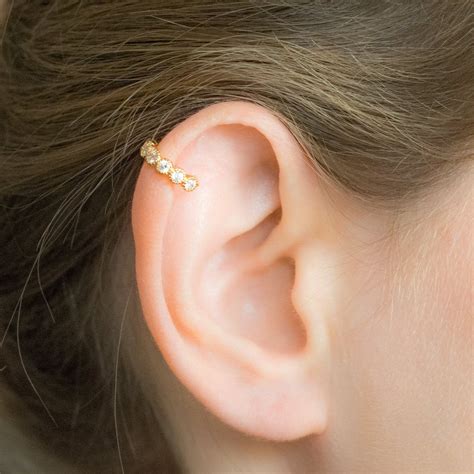 Gold Helix Earrings, Black Diamond Earrings, Emerald Earrings, Rose ...