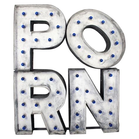 1930s Industrial Sign Letters PORN Sculpture by Colorado Artist Bill ...