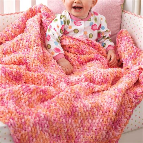 Bernat Corner to Corner Seed Stitch Blanket Pattern | Yarnspirations ...