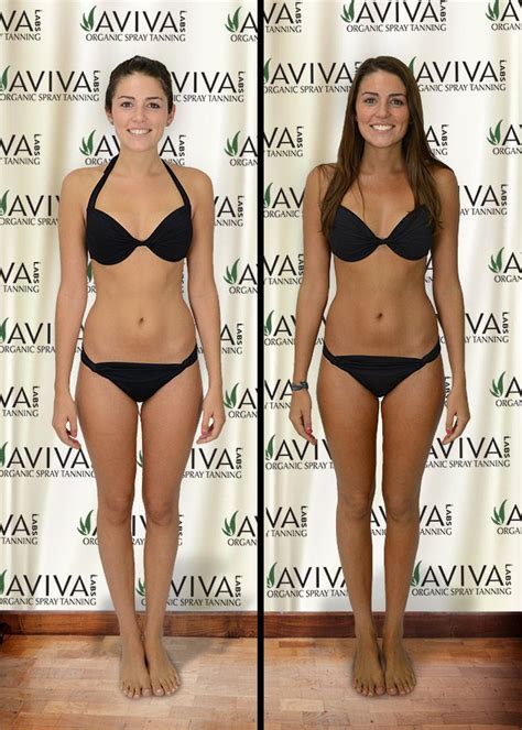 Spray Tan Before and After by Blush Organic Sunless Tanning using Aviva ...