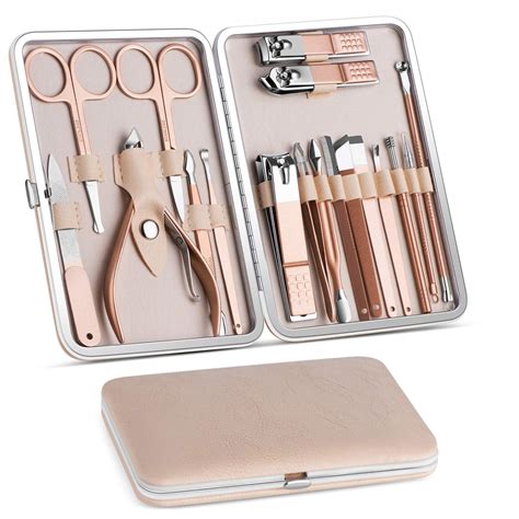 Manicure Set, Pedicure Kit, Nail Clippers, Professional Grooming Kit ...