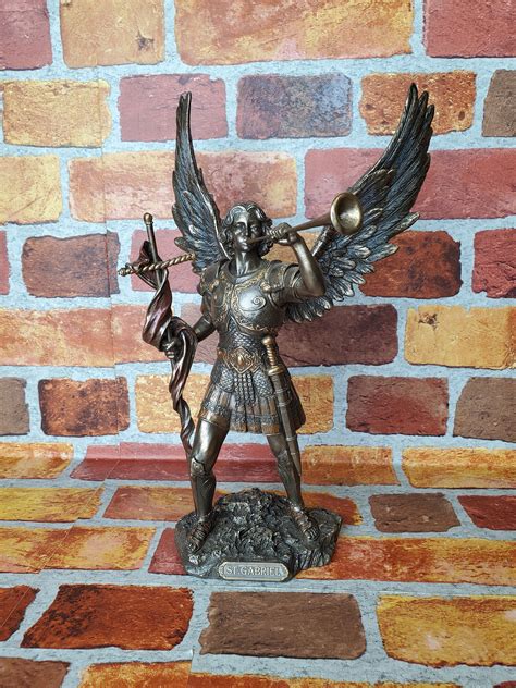 Vintage St. Gabriel the Archangel Statue Christian Home | Etsy