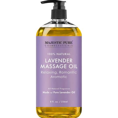 MAJESTIC PURE Lavender Massage Oil For Men and Women - Great For ...