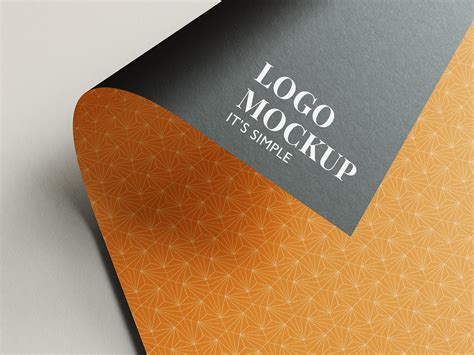 Free logo on paper mockup - Mockups Design