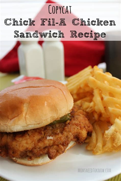 Copycat Chick Fil A Chicken Sandwich Recipe | Moms Need To Know