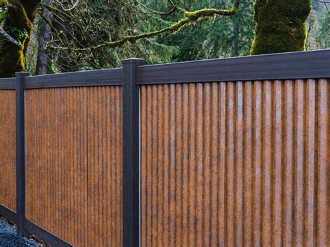 Corrugated Metal Fences | OK Vinyl Products - British Columbia