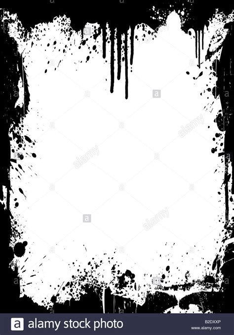 Vector illustration of a grunge ink splatter background frame Stock ...