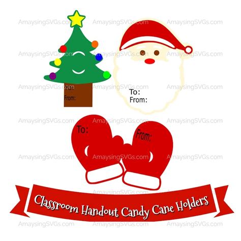 SVG Christmas Candy Cane Holder Classroom Handout Svg | Etsy