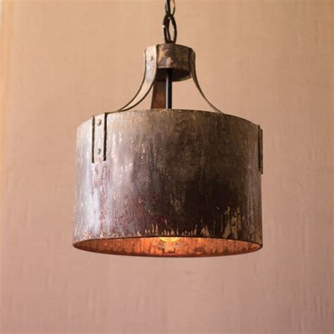 Rustic Metal Pendant Light Made From Reclaimed Wine Barrels - Etsy