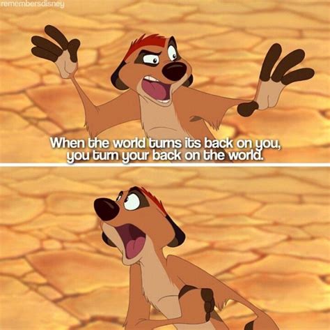 Hmmmm Timon Might Have A Point | Lion king quotes, Disney love, Funny ...