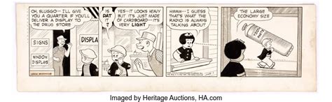 Ernie Bushmiller Nancy Daily Comic Strip Original Art dated 6-1-44 ...