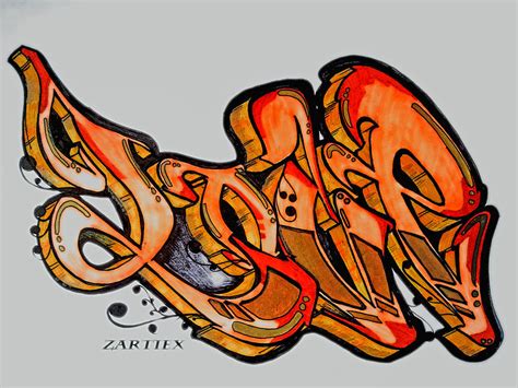 3D drawings - How to draw 3D letters Graffiti - Za by Zartiex on DeviantArt