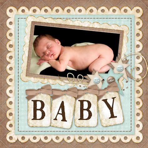 Luxury Newborn Baby Scrapbook Ideas ... | Scrapbooking layouts baby ...