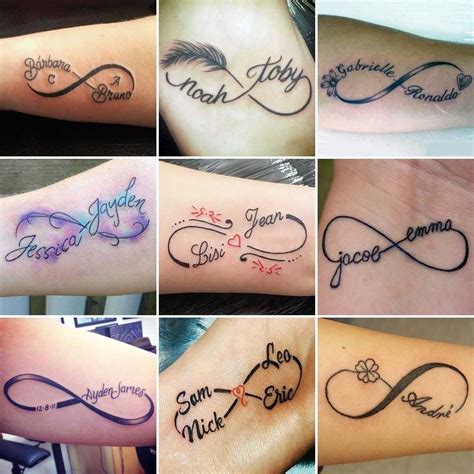 Tatuajes de nombres con signo infinito