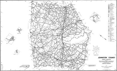 1990 Road Map of Johnston County, North Carolina