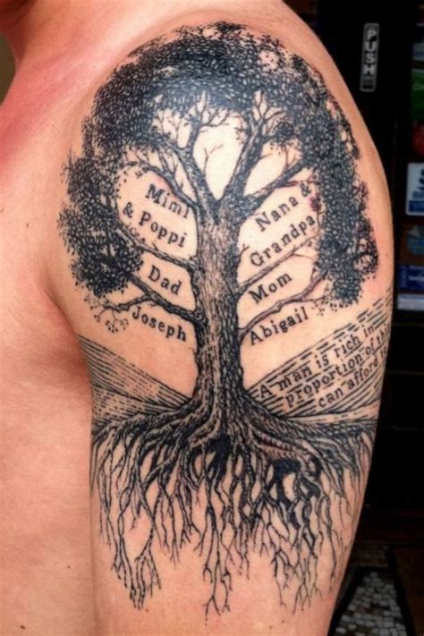 30 Family Tree Tattoos | Тату семейное дерево, Семейные татуировки и ...