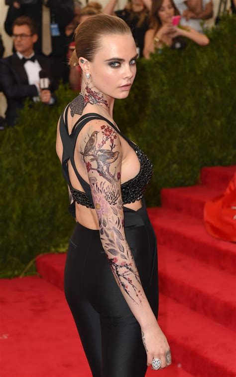 Cara Delevingne's Tattoos at the 2015 Met Gala | Best Met Gala Beauty ...