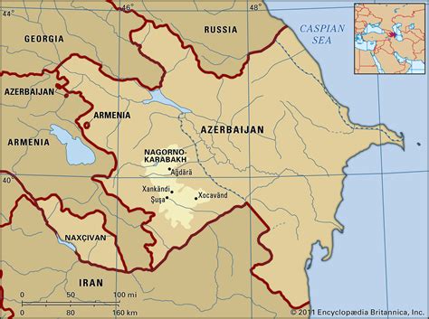 Armenia Nagorno Karabakh Map