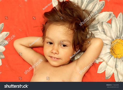 Beautiful Little Girl Lying Bed Home ภาพสต็อก 113633449 | Shutterstock