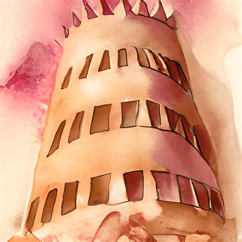 Tower of Babylon Watercolor Graphic · Creative Fabrica