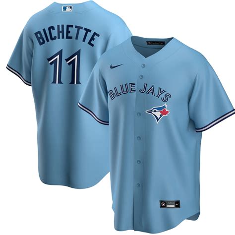 Men's Nike Bo Bichette Powder Blue Toronto Blue Jays Alternate 2020 ...