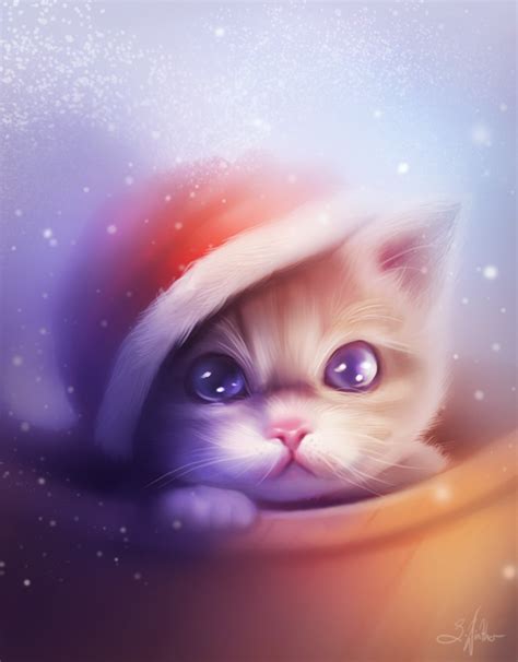 Christmas kitten by SandraWinther on DeviantArt