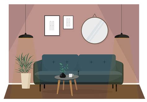 Illustration Vector Living Room