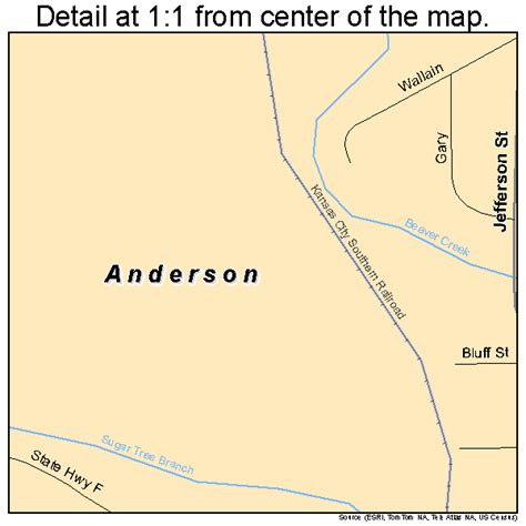 Anderson Missouri Street Map 2901198