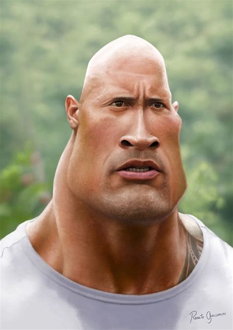 Dwayne Johnson Cartoon Drawing - Goimages Public