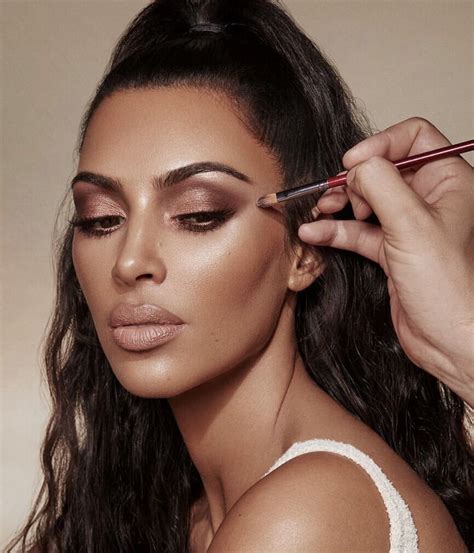 Kim Kardashian for KKWBeauty makeup look with neutral earth tones. # ...